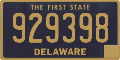 DE license plate 929398