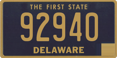 DE license plate 92940