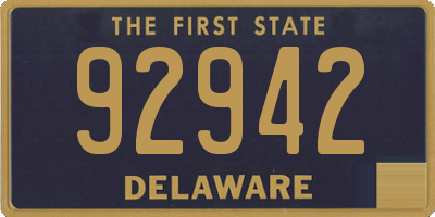 DE license plate 92942