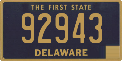 DE license plate 92943