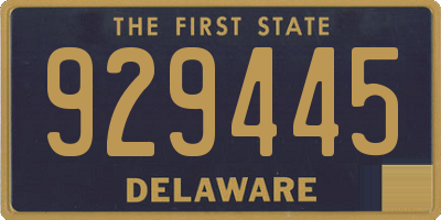 DE license plate 929445