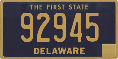 DE license plate 92945