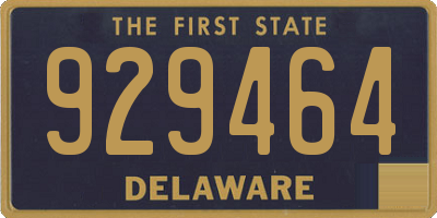 DE license plate 929464