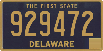DE license plate 929472