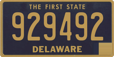 DE license plate 929492