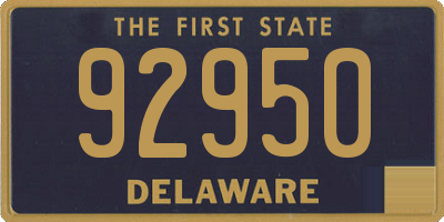 DE license plate 92950