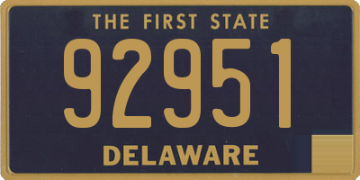 DE license plate 92951