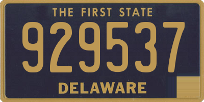 DE license plate 929537