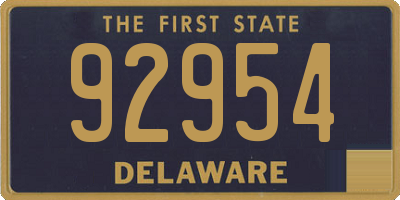 DE license plate 92954
