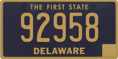 DE license plate 92958