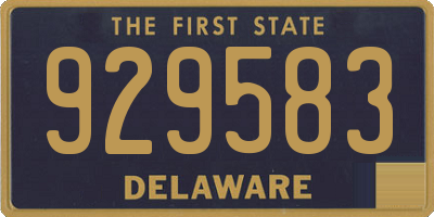 DE license plate 929583