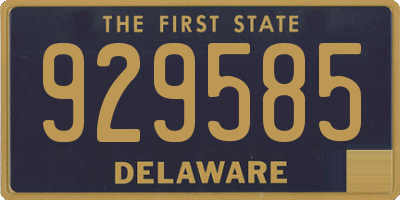 DE license plate 929585