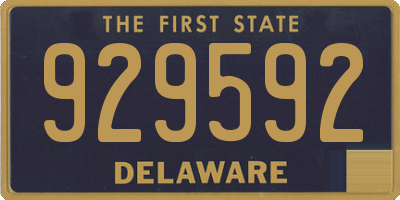 DE license plate 929592