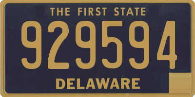 DE license plate 929594