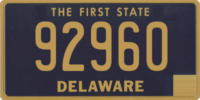 DE license plate 92960