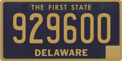 DE license plate 929600