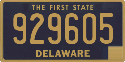 DE license plate 929605