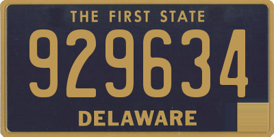 DE license plate 929634