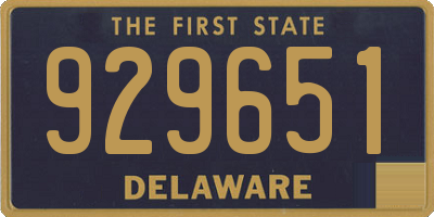 DE license plate 929651