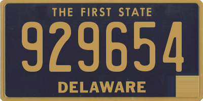 DE license plate 929654