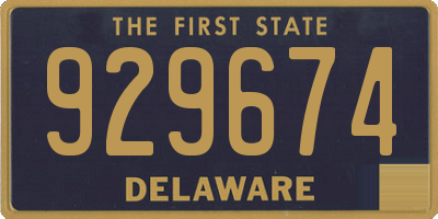 DE license plate 929674
