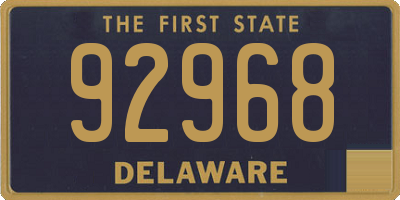 DE license plate 92968