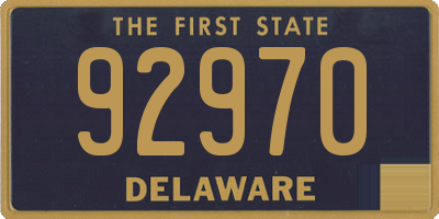 DE license plate 92970