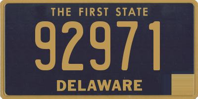 DE license plate 92971