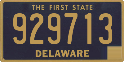 DE license plate 929713