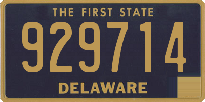 DE license plate 929714