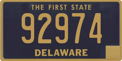 DE license plate 92974