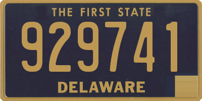 DE license plate 929741