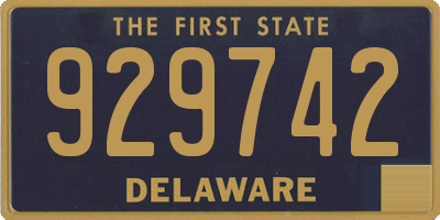 DE license plate 929742