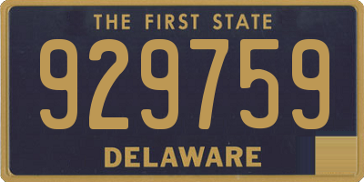 DE license plate 929759