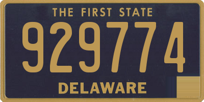 DE license plate 929774