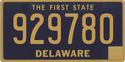 DE license plate 929780