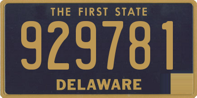 DE license plate 929781