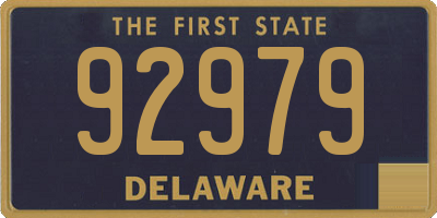 DE license plate 92979