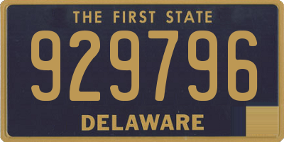 DE license plate 929796