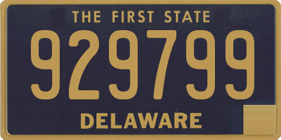 DE license plate 929799