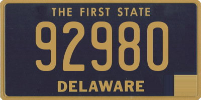 DE license plate 92980