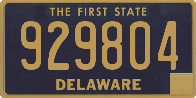 DE license plate 929804