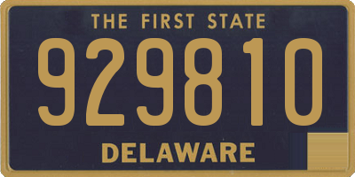 DE license plate 929810
