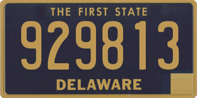 DE license plate 929813