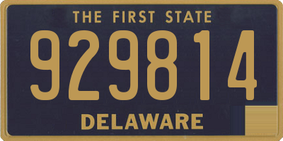 DE license plate 929814