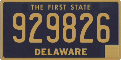 DE license plate 929826