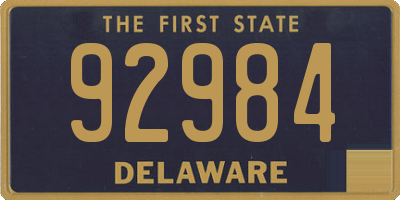 DE license plate 92984