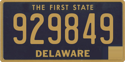 DE license plate 929849