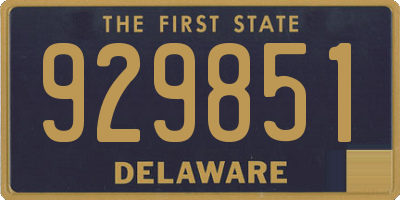 DE license plate 929851
