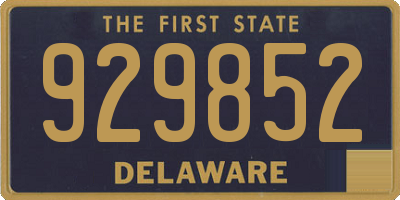 DE license plate 929852